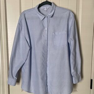 Old Navy Blue Striped Button-Down Shirt